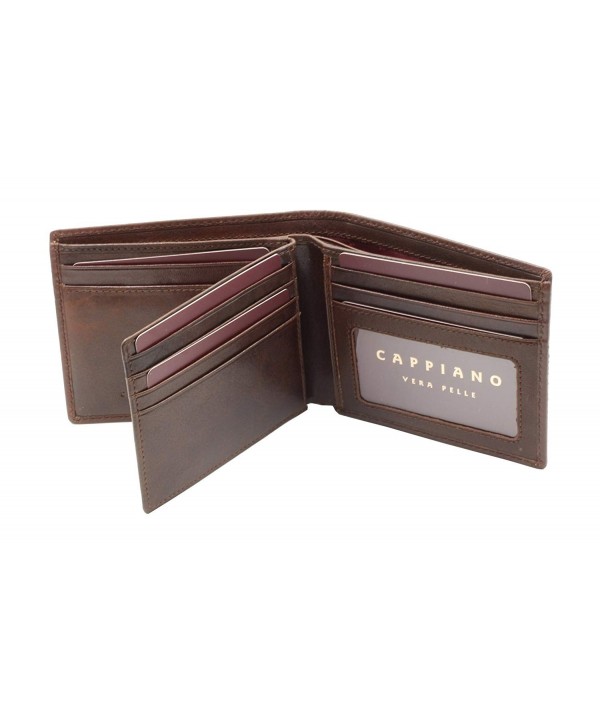 Gents Genuine Leather Slim Front Pocket 11 Credit Card Holder Billfold ...