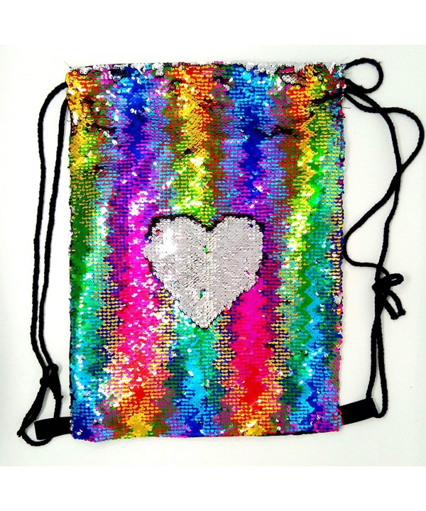 Mermaid Sequin Magic Reversible Glitter Drawstring Backpack ...