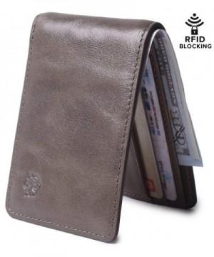 Mens Slim Front Pocket Wallet ID Window Card Case with RFID Blocking ...