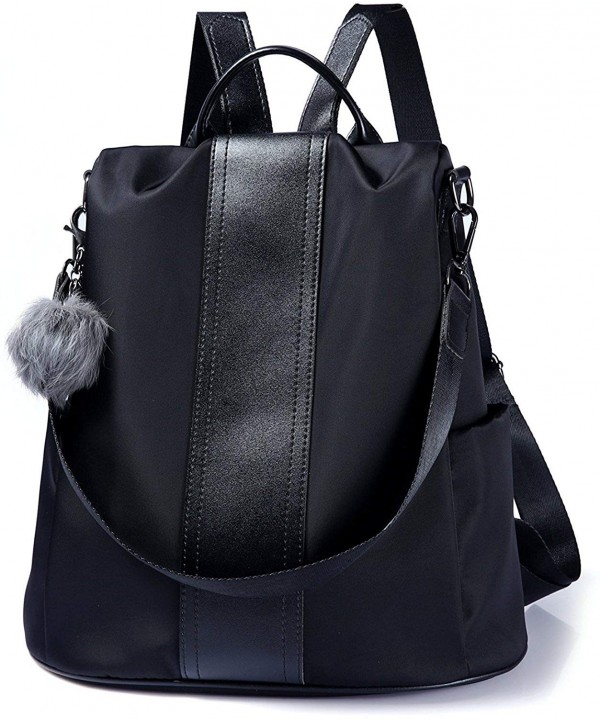 Backpack Waterproof Anti theft Rucksack Nylon Black