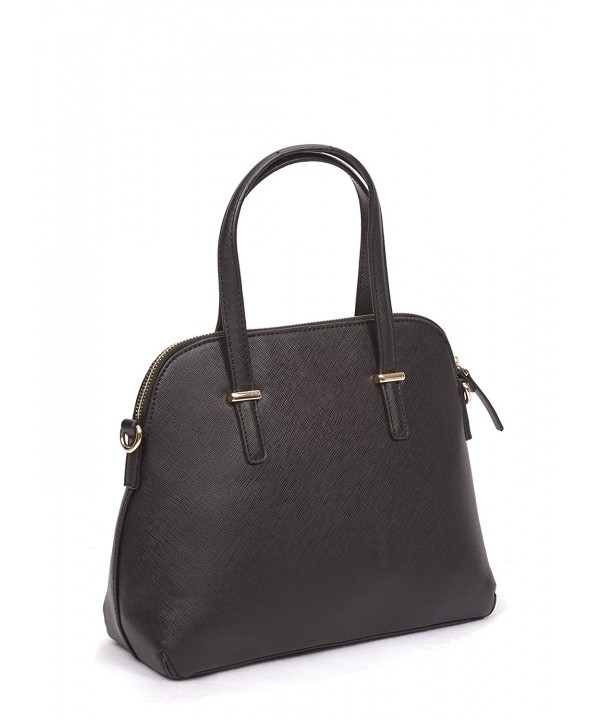 black saffiano satchel