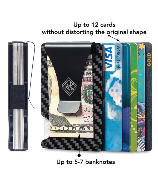 RFID Carbon Fiber Wallet Slim Minimalist Wallet for Men & Women with ...