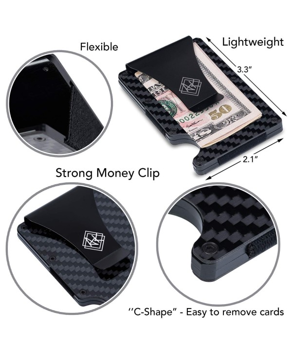 RFID Carbon Fiber Wallet Slim Minimalist Wallet for Men & Women with ...