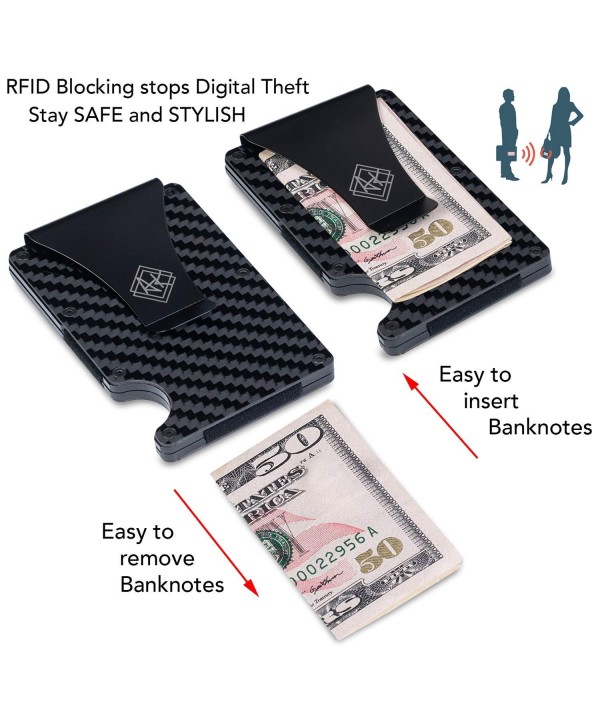 RFID Carbon Fiber Wallet Slim Minimalist Wallet for Men & Women with ...