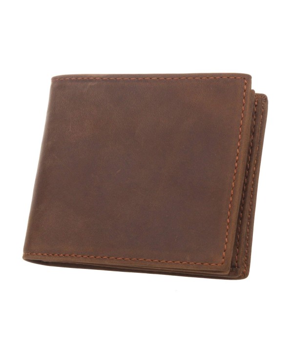 Men's Genuine Cow Leather Bifold Wallet - CP11Z1E1D3F