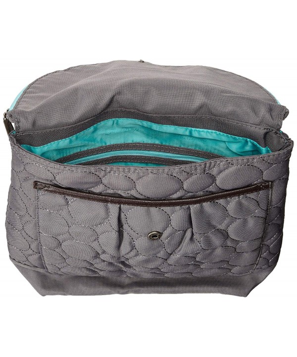 Thirty One Backpack Purse - Grey Quilted Dots - CX11H5FTJ4D