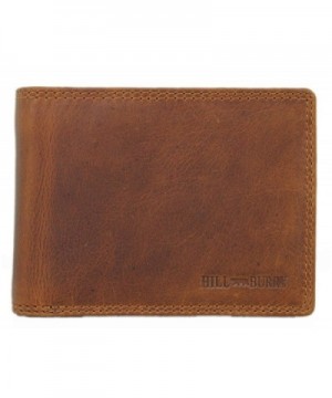 Hill Burry Wallet For Men Trifold ID Card Holder Genuine Leather ...