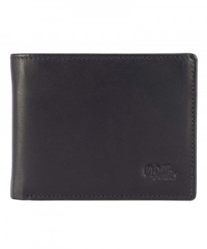 Mens Genuine Leather BiFold Wallet With 2 ID Window 5 Credit Card Slots ...
