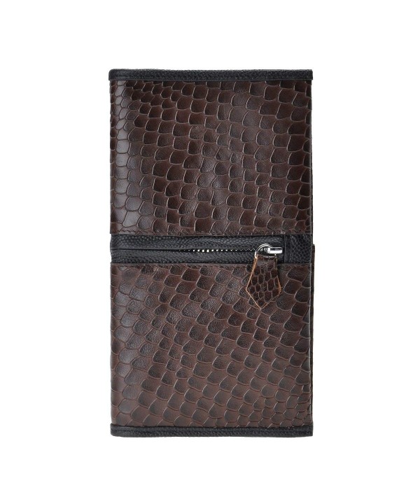 ZLYC Genuine Alligator Pattern Leather