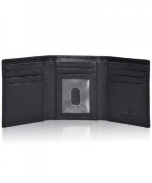 RFID Leather Trifold Wallets for Men- Slim Front Pocket Mens Wallet 6 ...