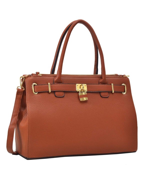 Womens Top Handle Satchel Handbags Tote Designer Purse Padlock Shoulder ...