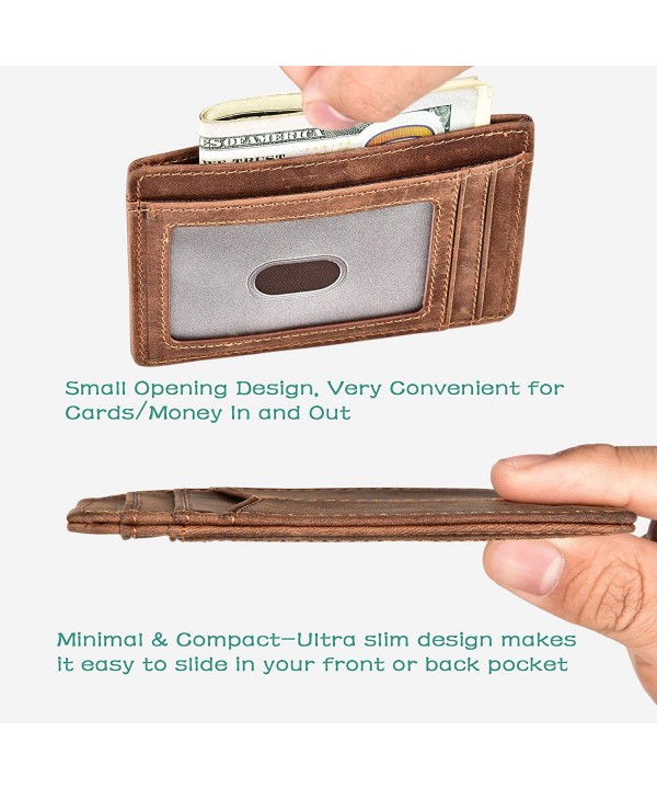Slim Wallet RFID Front Pocket Wallet Minimalist Secure Thin Credit Card ...