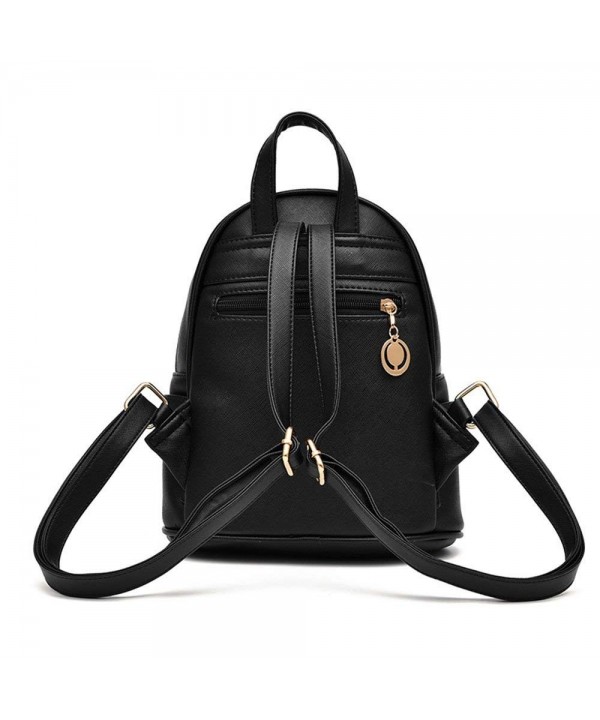 Girls Bowknot Cute Leather Backpack Mini Backpack Purse for Women ...