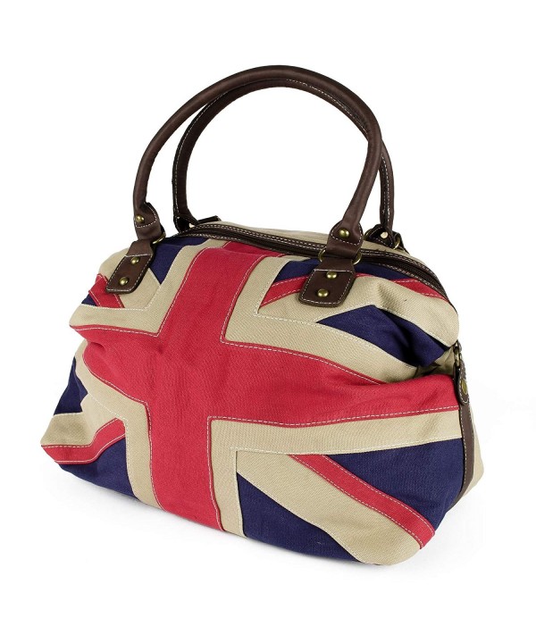 Union Jack Pattern Vintage Handbag Travelling Bag - CJ12EW01CQV