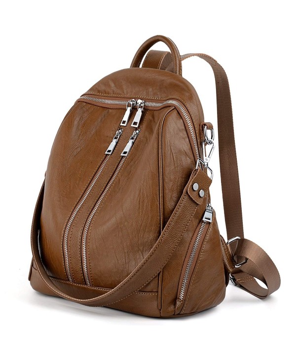 Backpack Convertible Rucksack Crossbody - Brown - CG18CT0HZ78