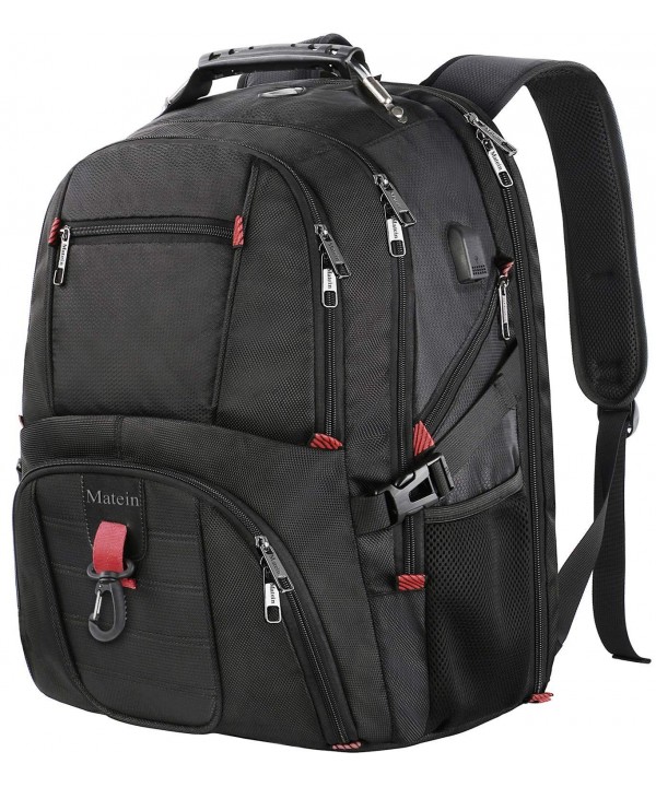 Backpack Charging Friendly Traveling Resistant - Black - CV189XQOS6A