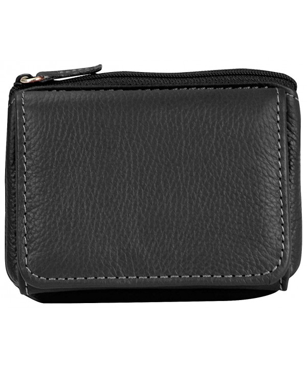 Women's RFID Genuine Leather Ultrathin Bifold Long Wallet - Pink ...