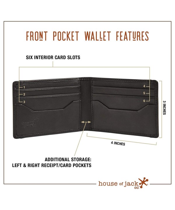 HOJ Co. Deacon ID Bifold Front Pocket Wallet | Full Grain Leather | Bifold Money