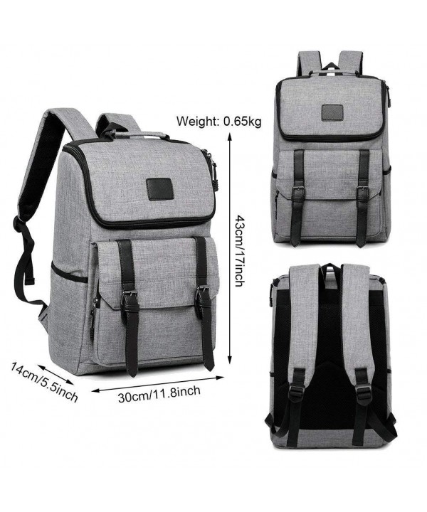 Professional Business Backpacks Lightweight - Grey - CG17YQ82Z9A