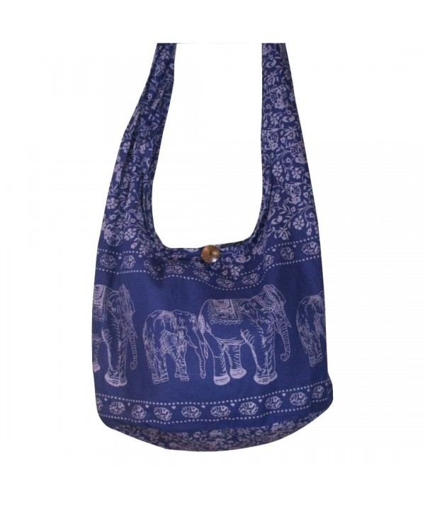 Hippie Elephant Sling Crossbody Bag Shoulder Bag Purse Thai Top Zip ...
