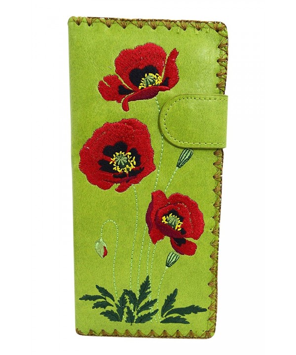 Lavishy Poppy Flower Embroidered Wallet