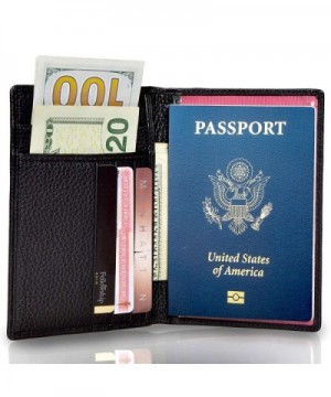 3 Pack Leather Bifold Trifold Wallet- Passport Case N Credit Card ...