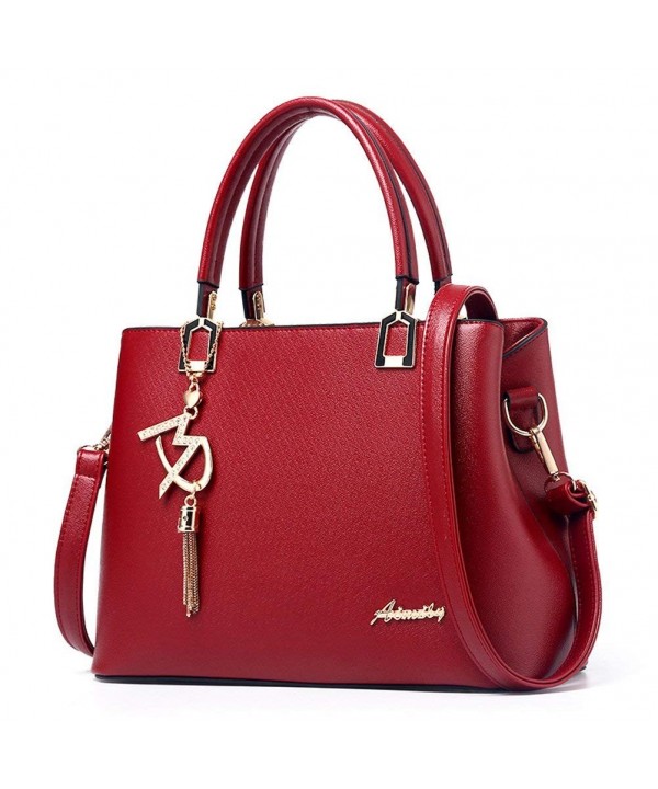 Donalworld Handbag Leather Shoulder Handle