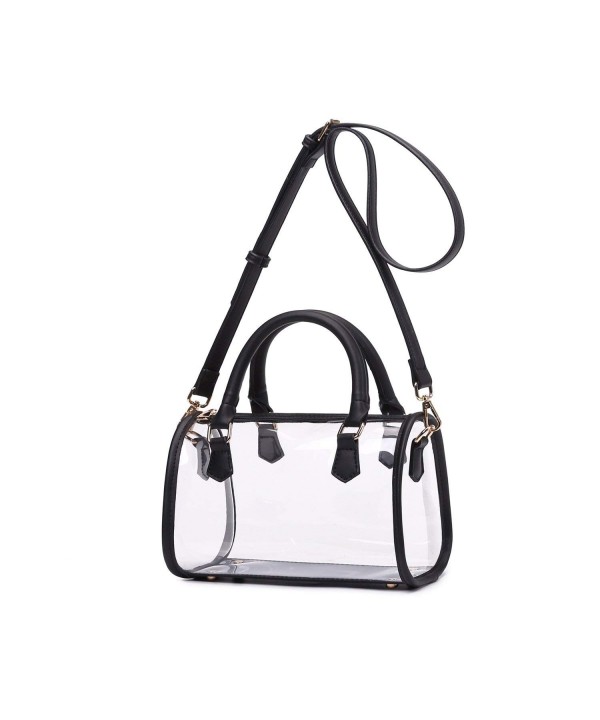 Womens Fashion Clear Purse PVC Handbags Transparent Top Handle Bag ...