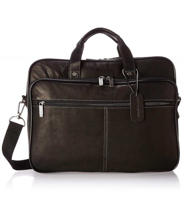 Portfolio Briefcase Bag - 12 Liters (One Size) (Black) - Black ...