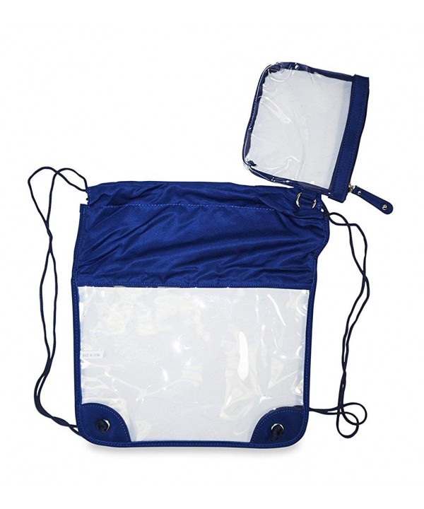 Clear Drawstring Backpack Inches Royal