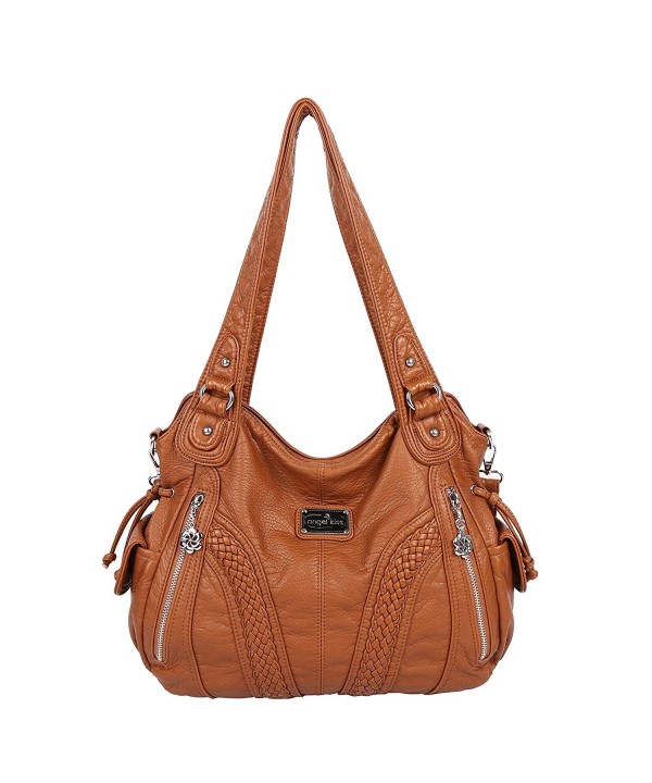 Angelkiss Women Top Handle Satchel Handbags Shoulder Bag Messenger Tote ...