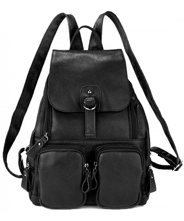 Casual Women Real Genuine Leather Backpack New Vintage Style Travel Bag ...