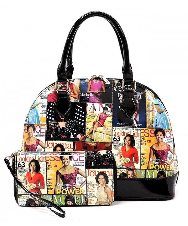 Magazine Collage Satchel Handbag Michelle