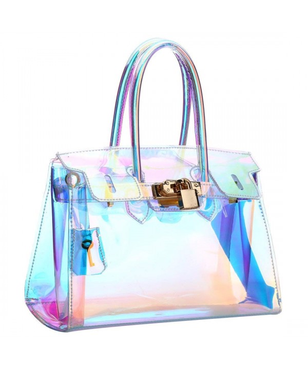 Womens Laser Hologram Shining Bag Transparent Bag Retro Hologram Clear ...