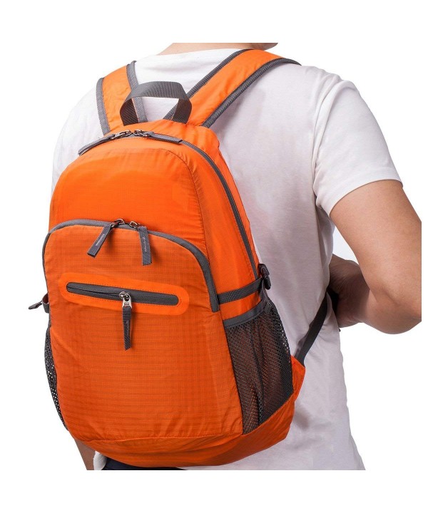 Backpack Resistant Bookbags Colapsable Lightweight - 20L Orange ...